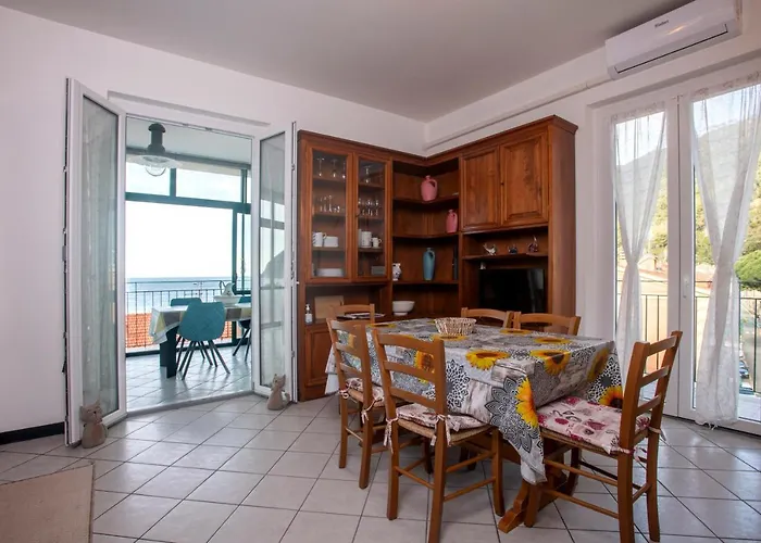 162 - La Veranda Sull'acqua, Fronte E Vista Mare Riva Trigoso, Posto Auto Privato 펜션